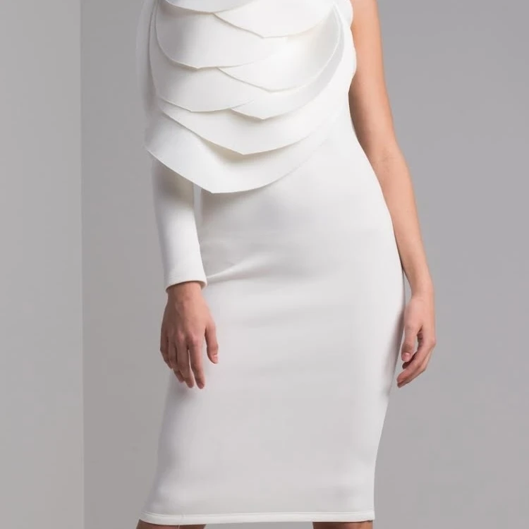 Акира Женская Подводное вязать лепесток спереди один рукав высокое средства