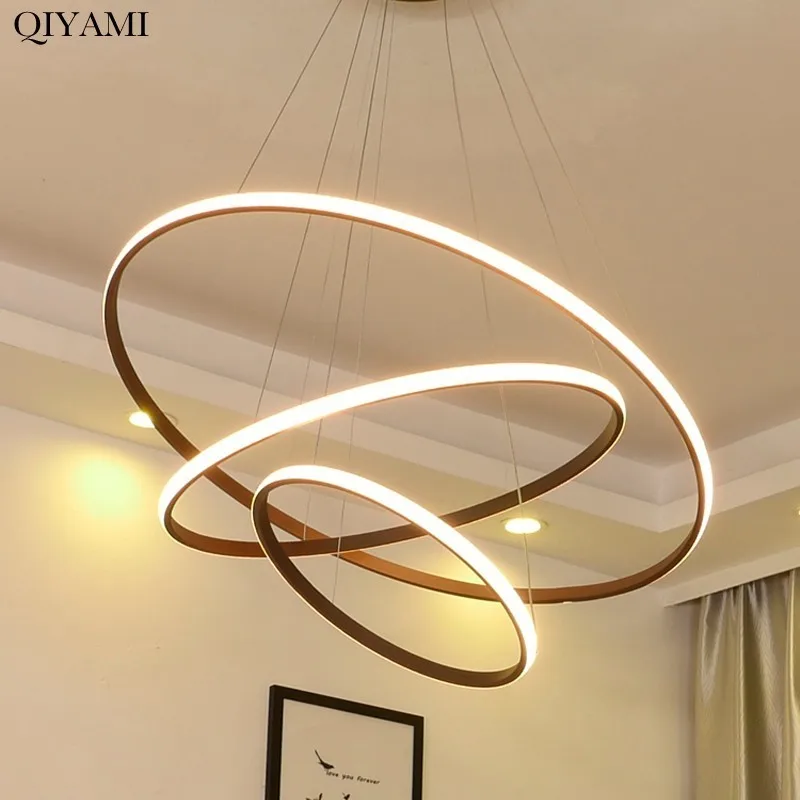 

Modern New Led Chandelier Lights White Coffee Color For Living Room Bedroom Ceiling Mounted Lighting Lampadario Lamps Luminaria