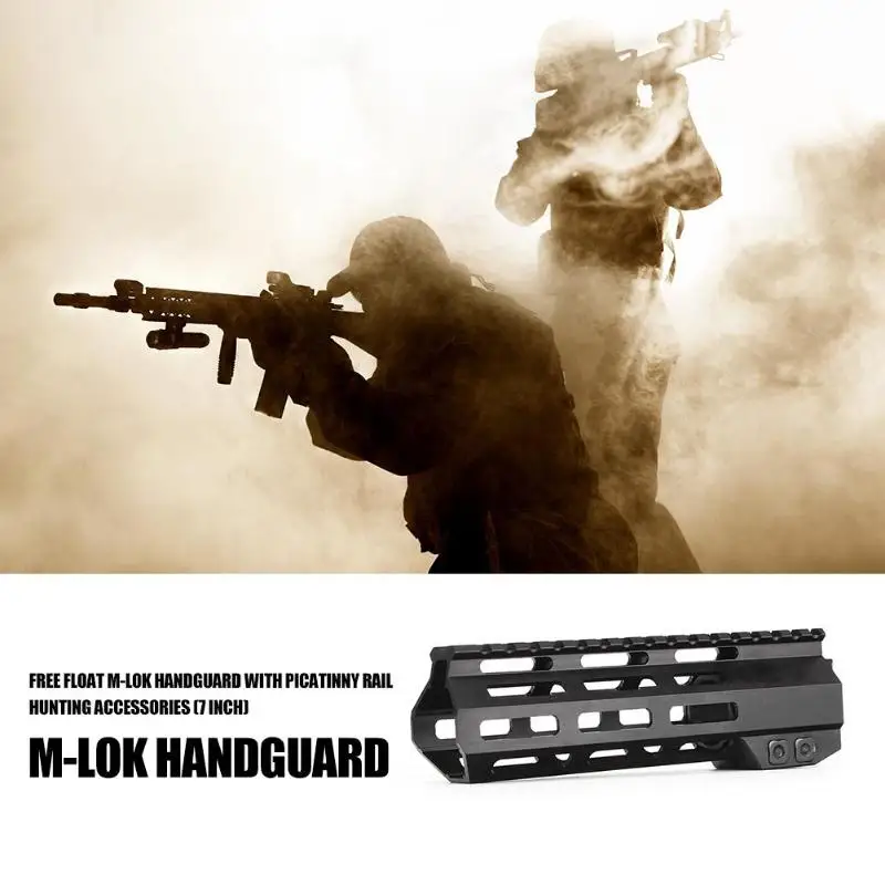 

1pcs 7/9/10/12/13.5 Inches Free Float M-LOK Handguard Keymod Rail Free Float Forend Barrel Mount Hunting Gun Accessories
