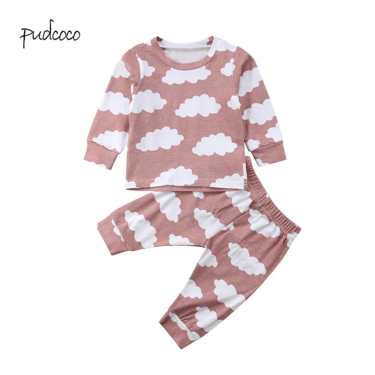 Pudcoco/новый бренд милые топы для новорожденных девочек футболка + длинные штаны шт.