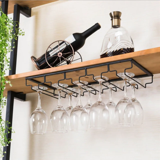 Aliexpress Wine Rack Holder Stainless Steel Hanging Racks Wine Rack Holder Stainless Steel Hanging Racks Gl Cup Stemware Shelf Mounted