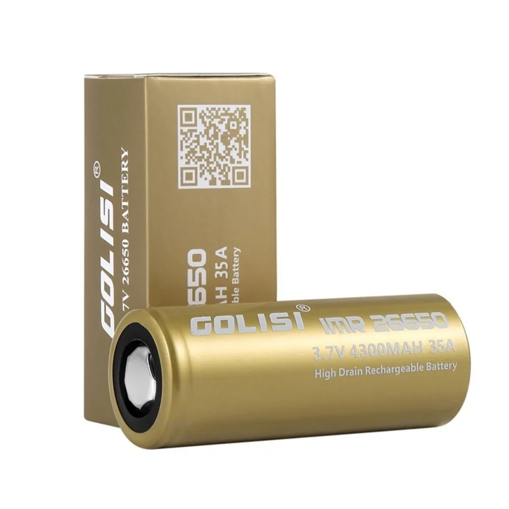 GOLISI S43 26650 Rechargeable Battery Li ion 4300mAh 3 7V 35A High Drain Low Internal Resistance