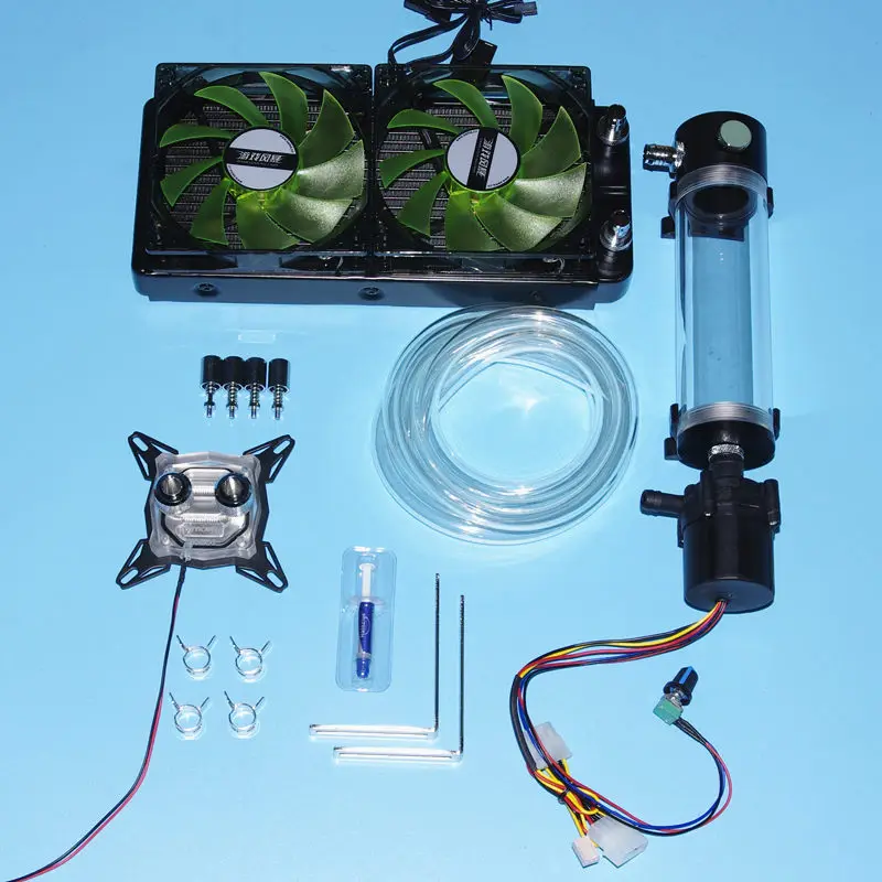

For Intel 1151 computer CPU LED Light water cooling cooler mute radiator water tank Adjustable speed pump fans Kits