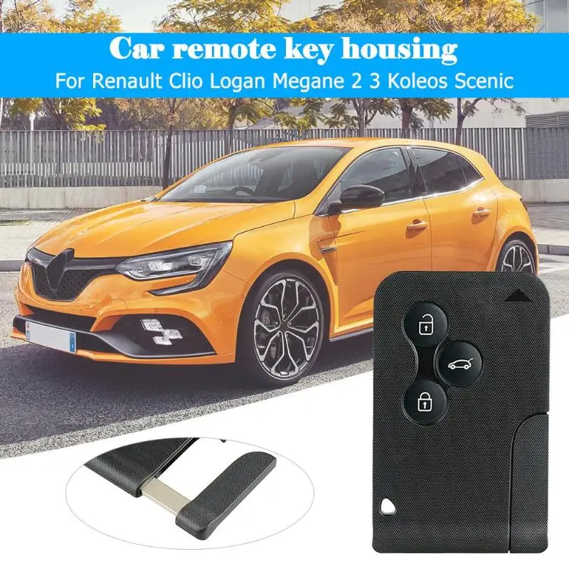 Складной чехол с 3 кнопками для Renault Clio Logan Megane 2 автомобильного ключа маленьким