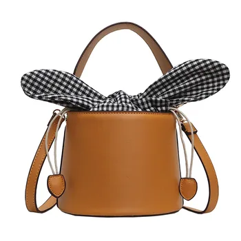 

Wallike Women Fashion Bag Bucket Bag Lady Crossbody Bags With Bow Female PU Leather Famous Brand Tote Handbags Designers
