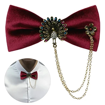 

2019 New Men's Bow Tie Fashion Rhinestone Adjustable Men Pre-tied Neck Bowtie Formal Bowtie Suit Decoration Clothing Accessories