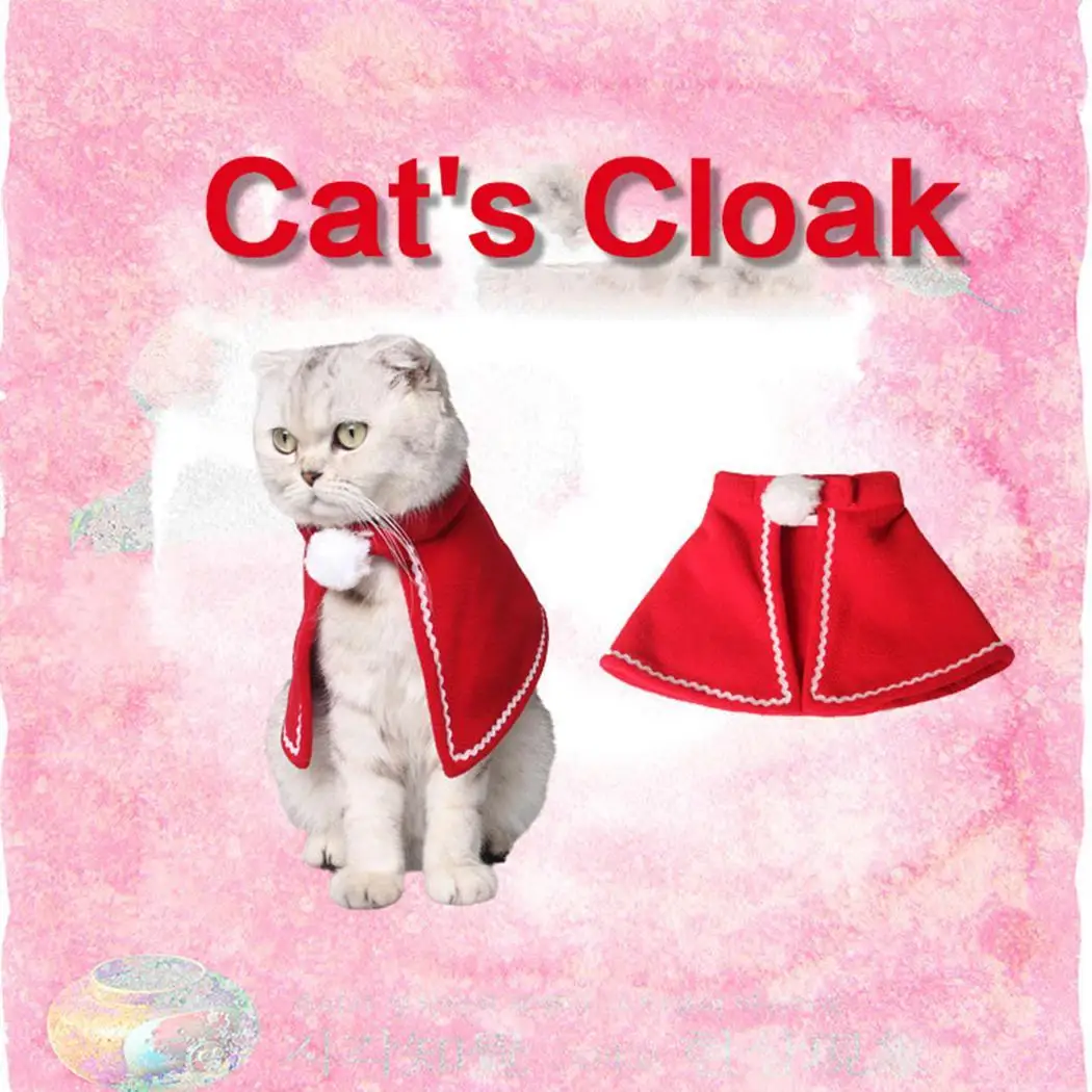 

Cute Christmas Santa Claus Pet Coat Shawl Really soft and comfy coat Solid Cloak Dog Cat Winter Costume Casual