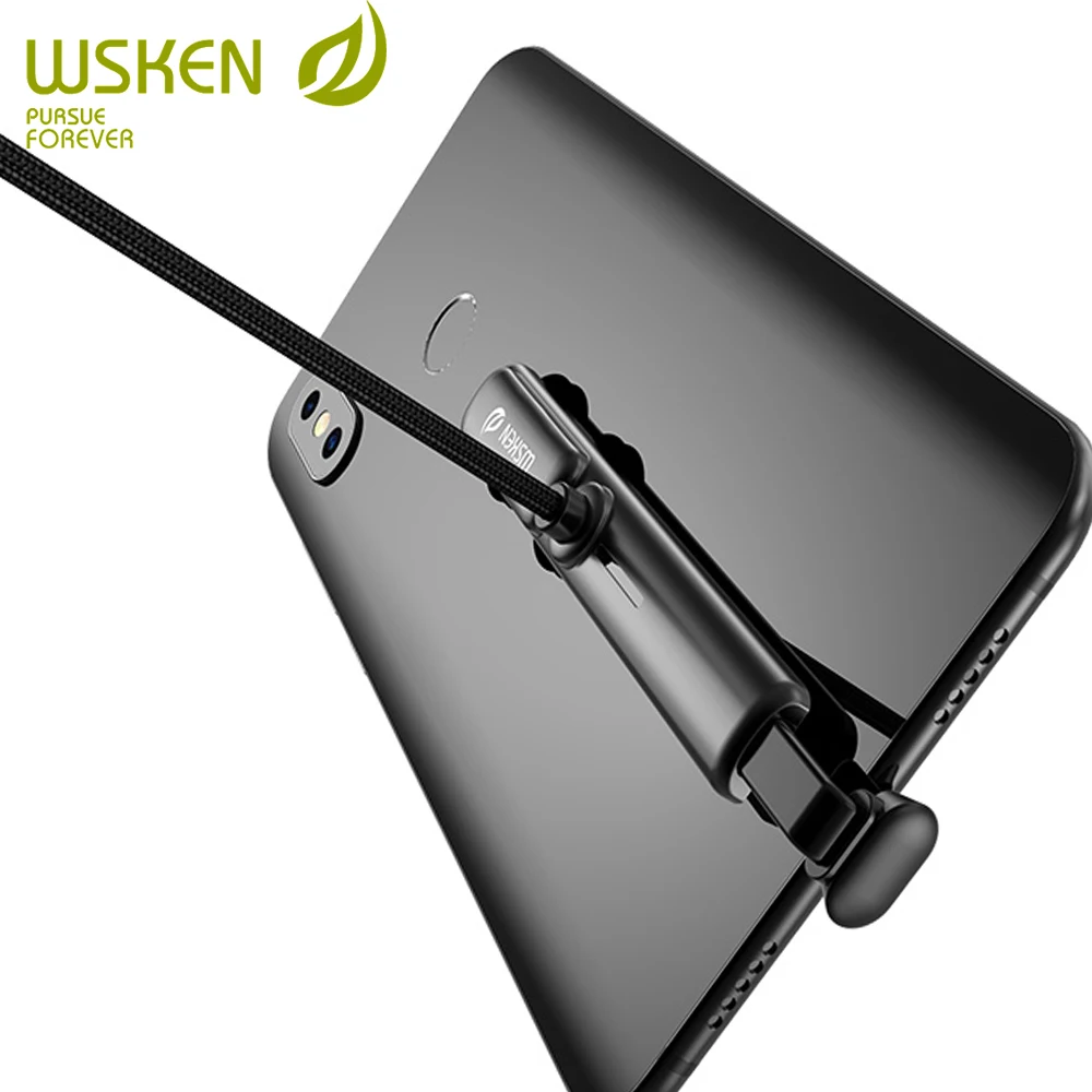 Wsken мобильный игровой кабель Usb type C кабель для samsung Hauwei P30 Xiaomi Usb C шнур type-C USB-C провод для быстрого заряда 2 присоски