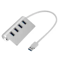4 USB порты и разъёмы USB 3,0 хаб алюминиевый сплиттер Кабель-адаптер ж/Indicatior СВЕТ