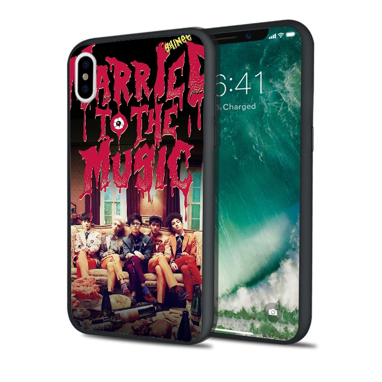 Fundas SHINee KPOP Boys Black Soft Silicone Phone Cases for iPhone XS XR Max X 7 8 Plus 5S 5 SE 6 6S iPod Touch Cover. |
