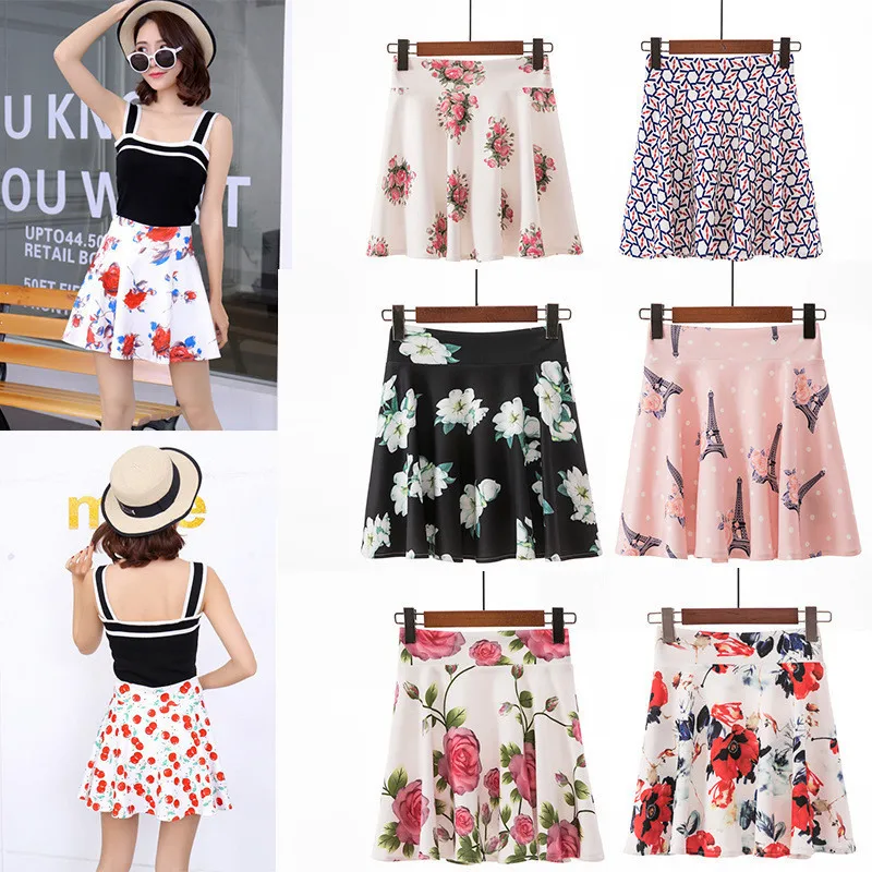 

M-2XL 2019 Summer Korean Pleated Skirt Sexy Skirt For Girls Lady Short Skater Women Mini Skirt Bottoms Candy Colors Plus Styles
