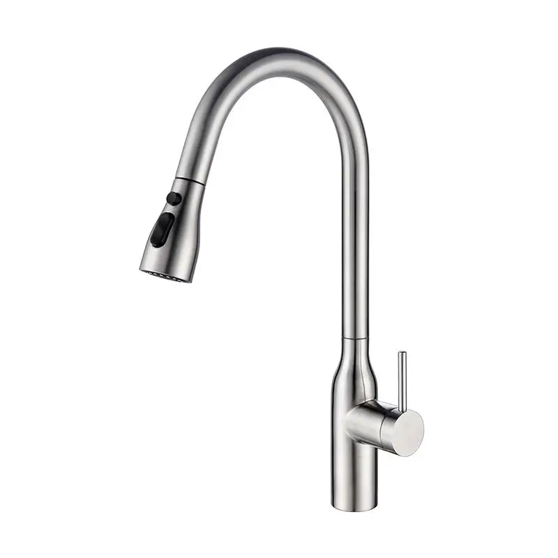 

304 Stainless Steel Premier Kitchen Water Faucet Copper Sink Single Cold Hot Dishwashing Laundry Pool Sink Lift Type Tap 1.6Mpa