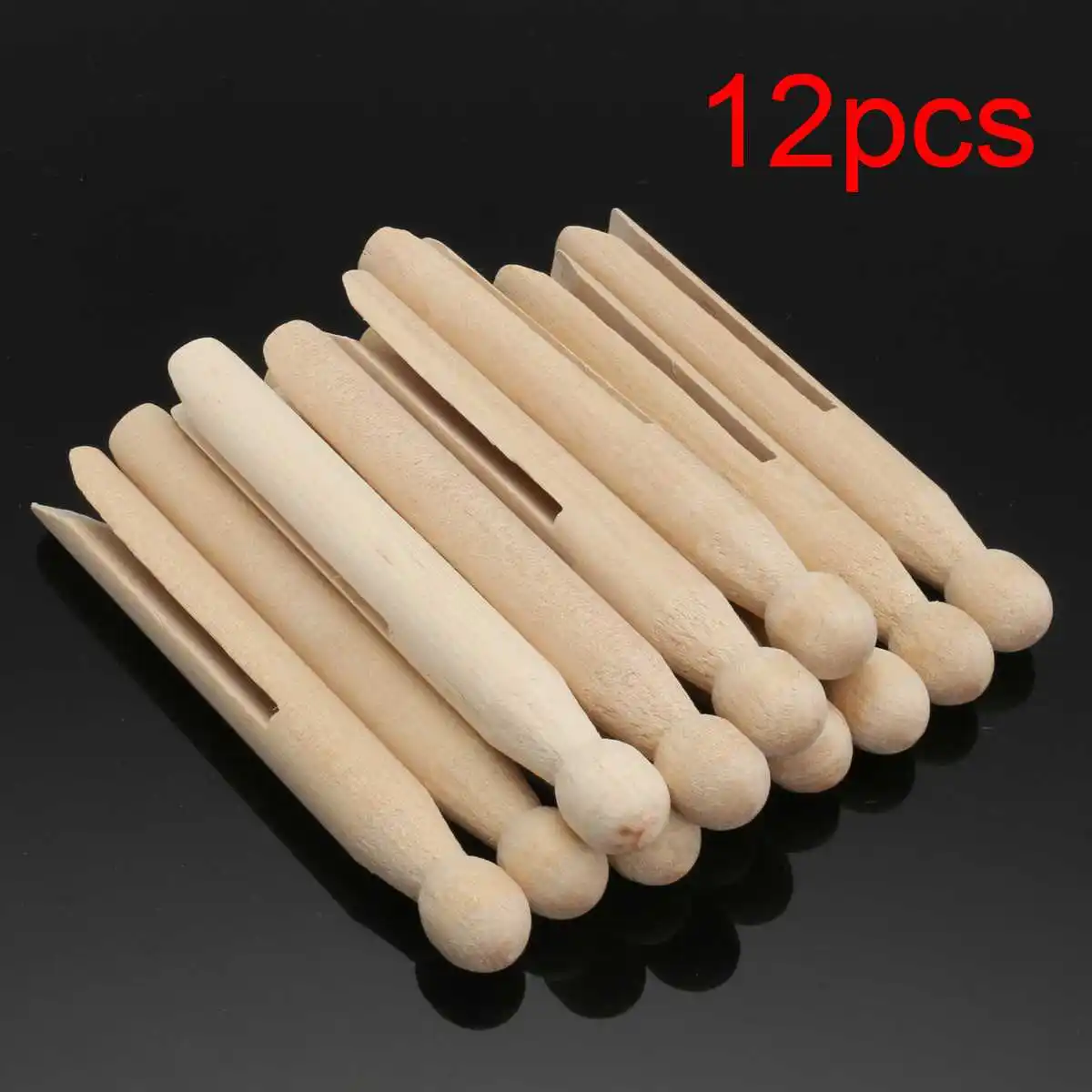 12pcs 11cm Natural wood dolly peg Traditional Dolly Style Wooden
