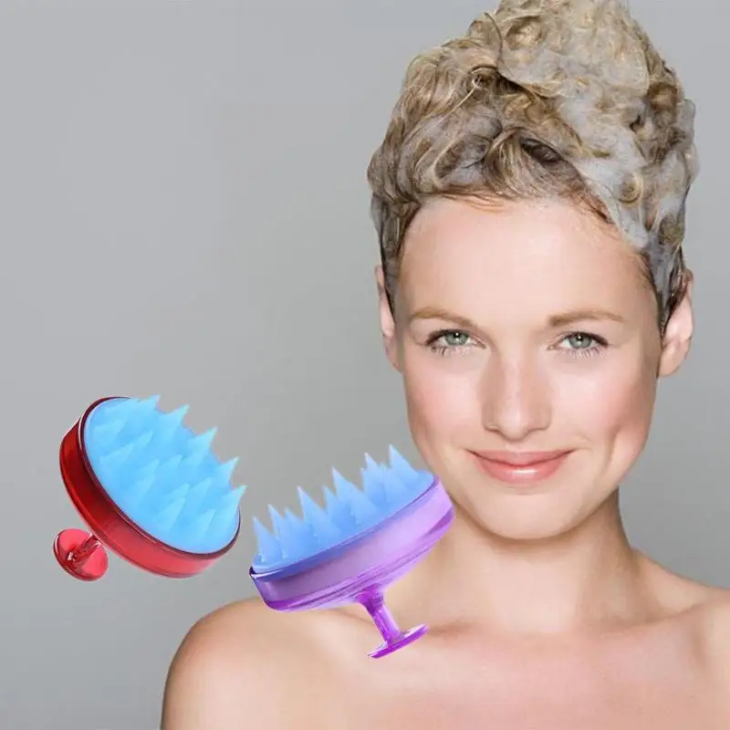 

Silicone Head Shampoo Scalp Massage Brush Hair Washing Scalp Cleanse Comb