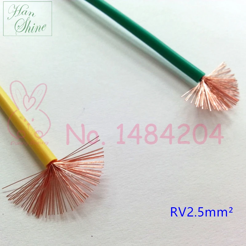 

Electrical Wire RV 2.5 square millimeter Stranded Copper Core PVC Insulation Soft Wire Power Average OD 3.5mm