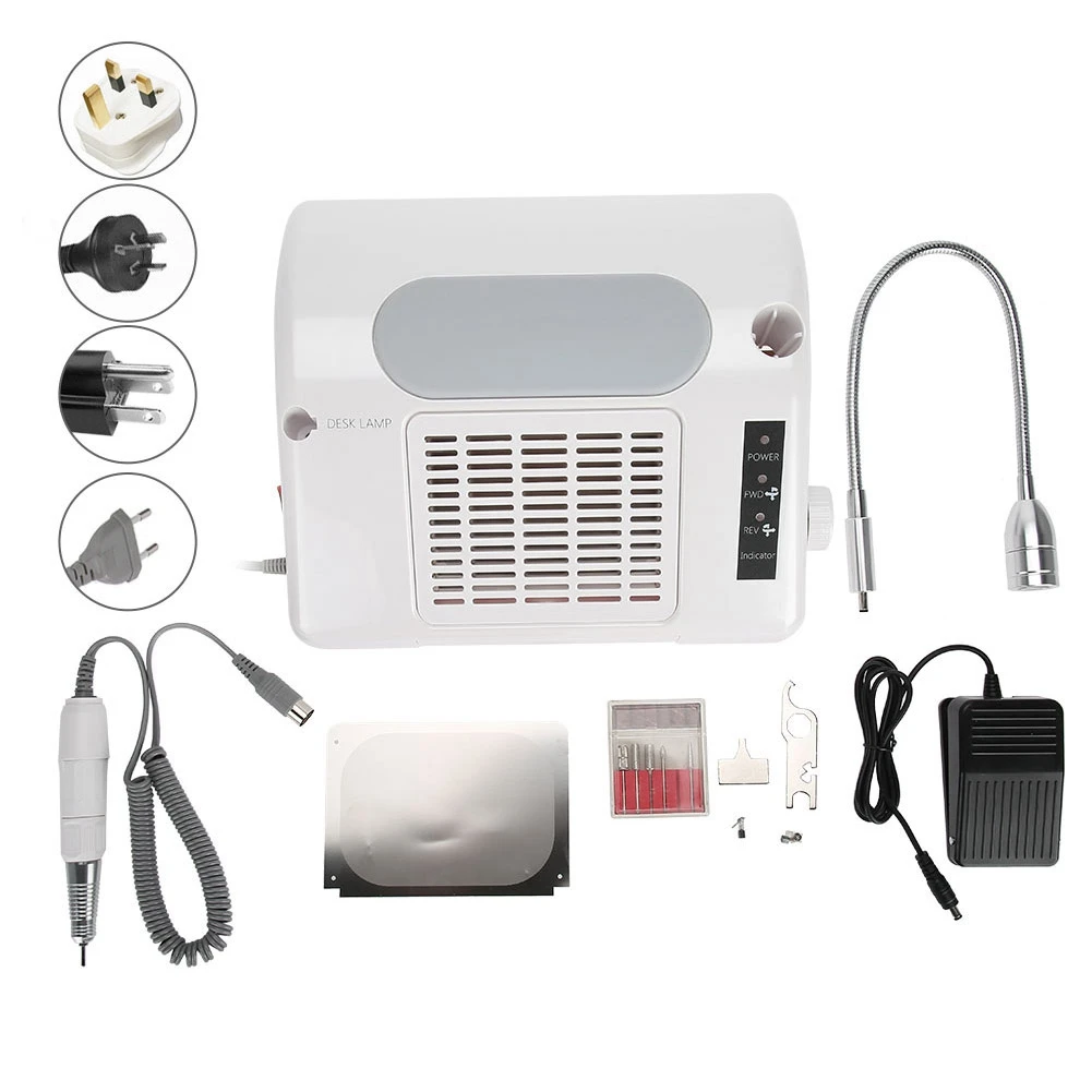 

Multi-functional Manicure Machine LED Lighting Nail Dust Collector Nail Drill Manicure Pedicure Tool