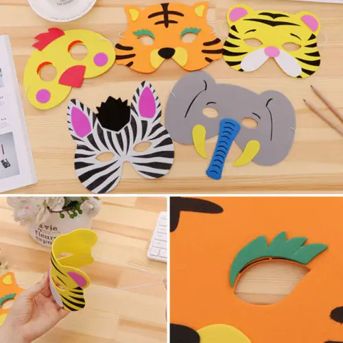 

New Animal Kids Cute EVA Mask Cartoon Animal Print Ceremony Birthday Party Props Gifts New Children's Day Cosplay Party Masks