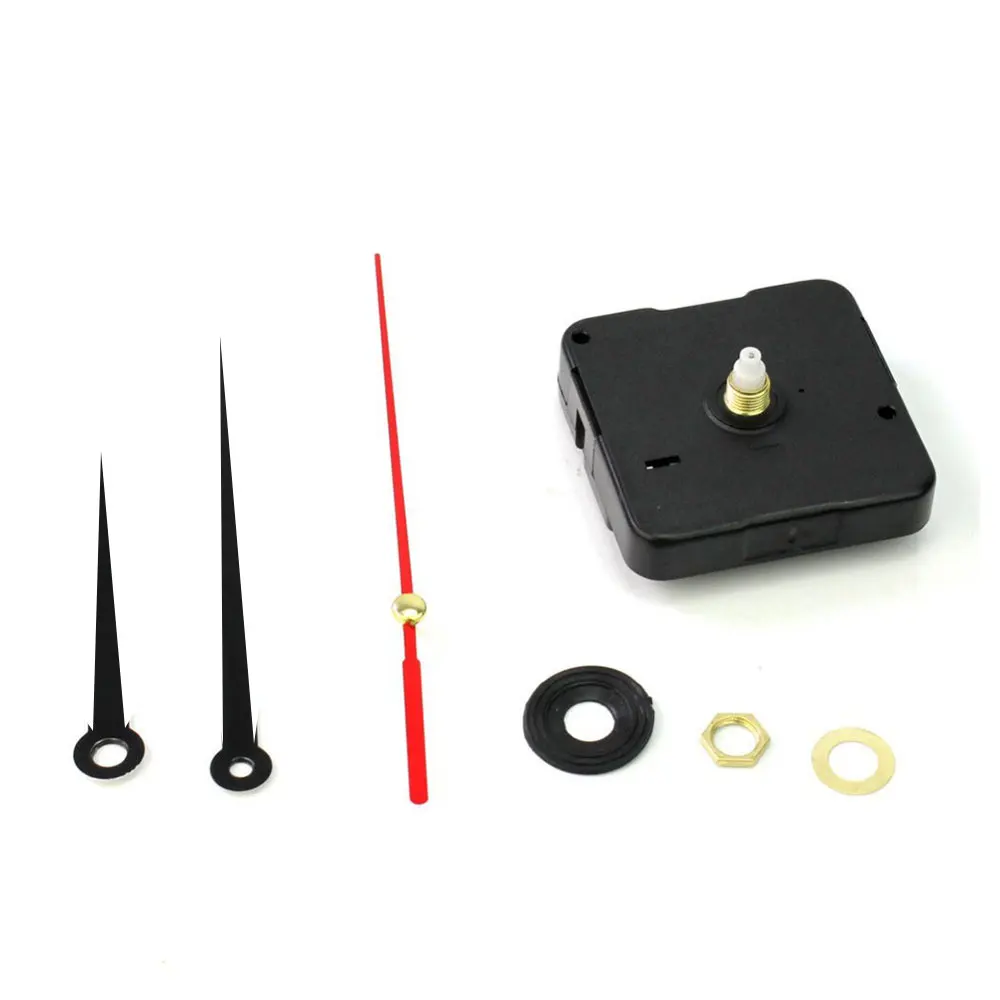 

Quartz Clock Movement Mechanism Long Minute Needle Red Hands Repair DIY Clock Parts Kit Set