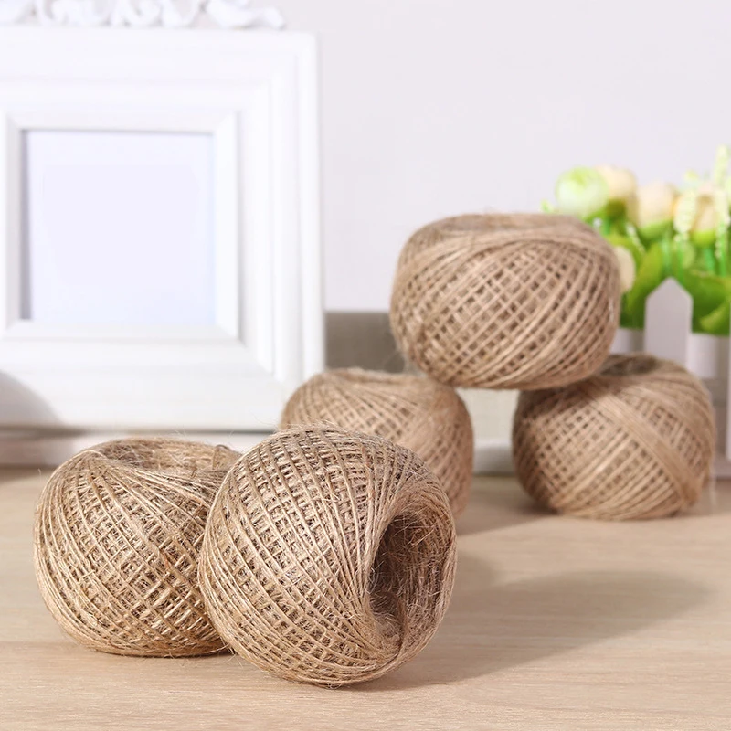 

100m Length Linen Rope Jute Rope Natural Linen Twine Rustic String Cord Rope DIY String