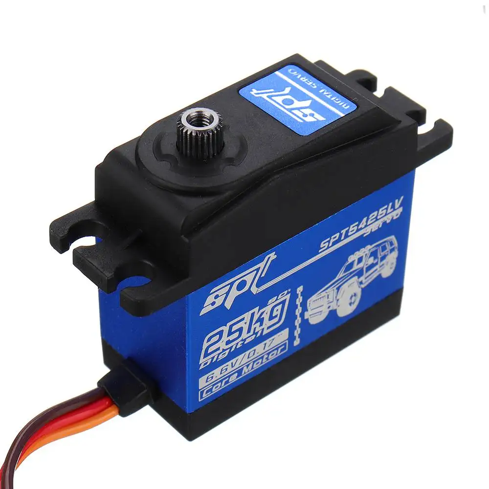 SPT5425LV 25KG 90° Large Torque Digital Metal Gear Servo For 1:8 1:10 RC Robot Car Boat SPT5425LV 25KG 90° Large Torque Digital Metal Gear Servo For 1:8 1:10 RC Robot Car Boat