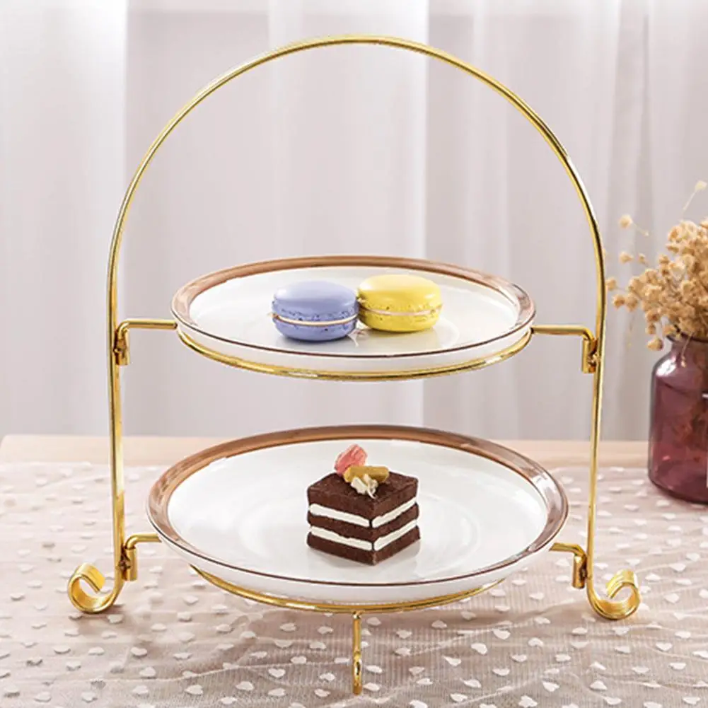 

Two - Layer Snack Rack Cake Rack Multi - Layer Pastry Dish Fruit Bowl Candy Tray Shelf Fruit Tray Party Tray Serving Tray