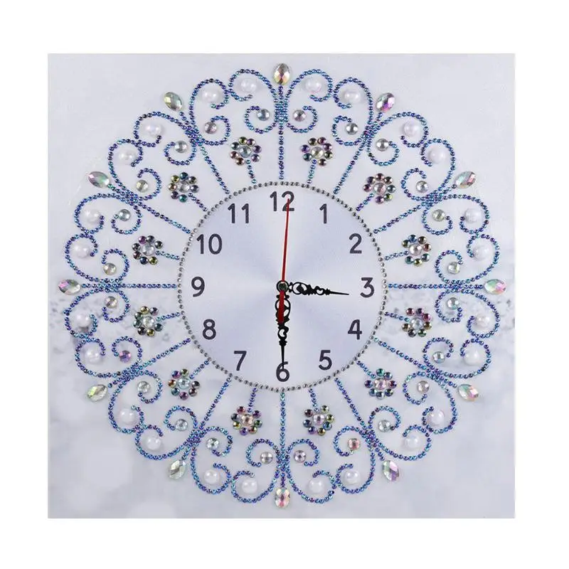 

Diamond Painting Wall Clock White Flower DIY Special Shaped Crafts Embroidery Flowers Home Decoration Clock