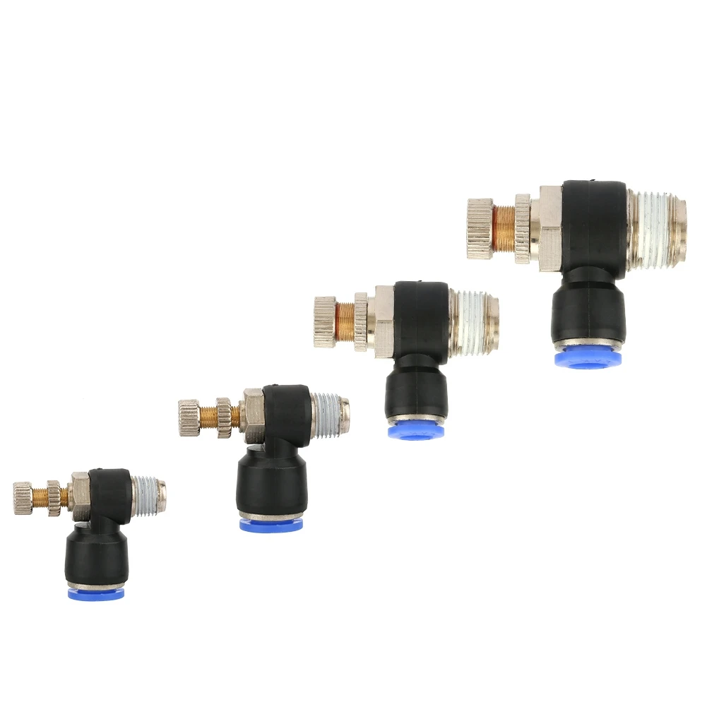 2 шт./компл. трубки скорость потока воздуха контроллер трубы Пневматический фитинг регулятор клапан