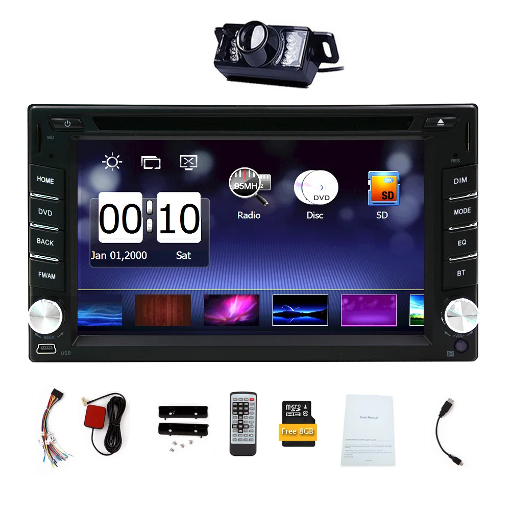 Excellent 2 din Autoradio Lettore Multimediale di Navigazione GPS della Macchina Fotografica di Bluetooth MP4 MP5 Stereo Audio Elettronico 5