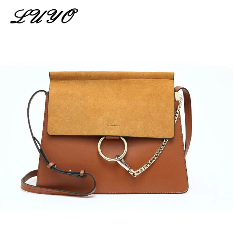 

Fashion Brand Luxury Handbags Women Bags Designer Genuine Leather Suede Messenger Bag High Quality Cowskin Shoulder Bag Chain