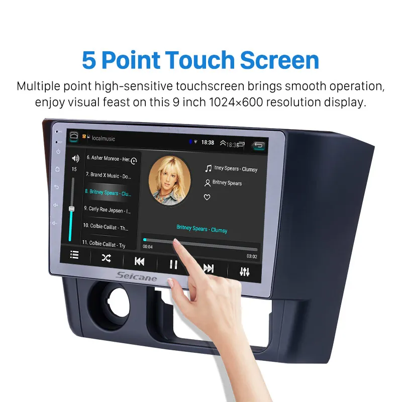 Cheap Seicane 2 Din Android 8.1 9" Quad 4-Core WIFI Multimedia Player GPS Navi HD 1080P Radio For Mitsubishi Lancer 2014 2015 2016 Car 2