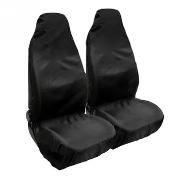 

1 Pair Black Protectors Seat Cover Foldable Non-Slip Car Heavy Duty Polyester Durable