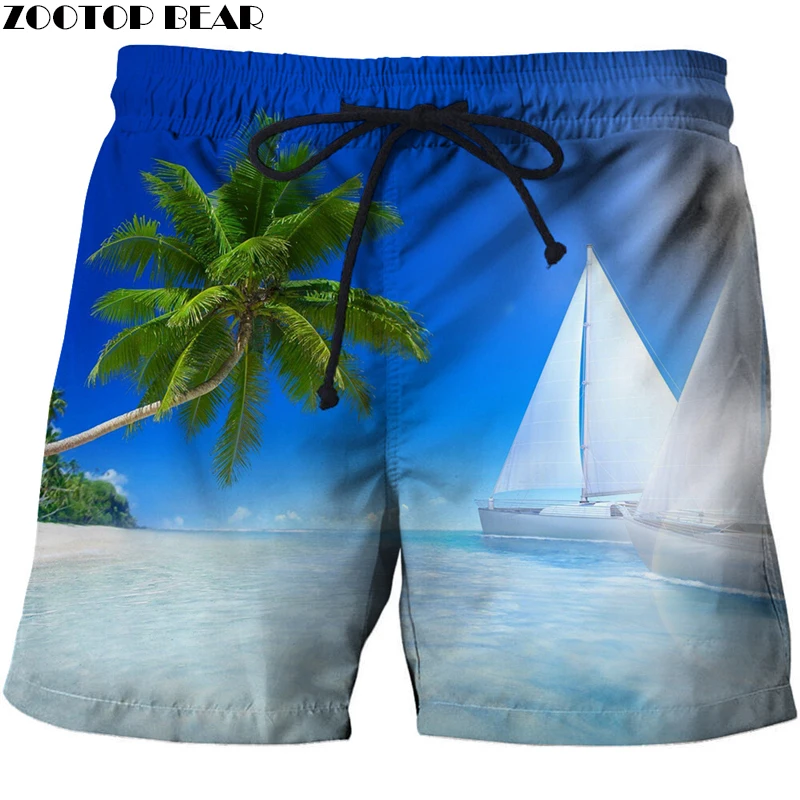 

Sailboat 3D Print Summer Beach Shorts Masculino Men Board Shorts Anime Short Plage Casual Quick Dry Gyms Streetwear Vacation New