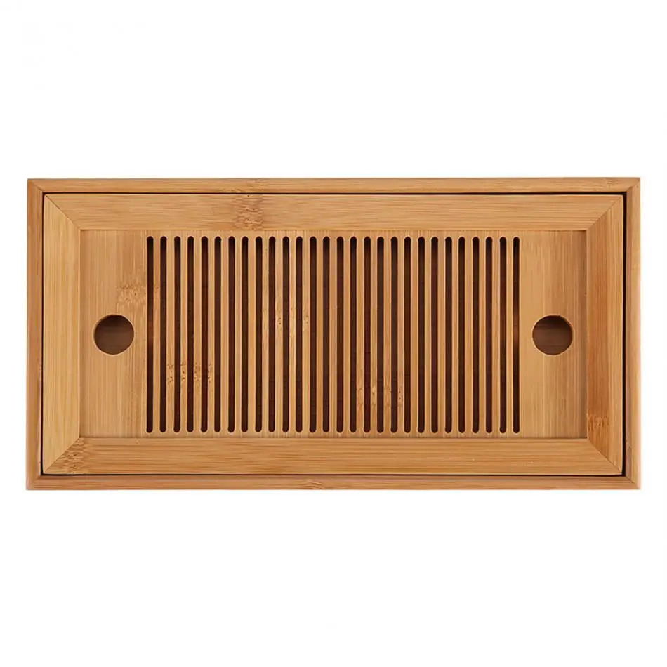 Bamboo Tea Trays Kung Fu Tea Accessories Tea Tray Table With Drain Rack 25X14X3.5Cm Chinese Tea Serving Tray Set Bamboo Tea Trays Kung Fu Tea Accessories Tea Tray Table With Drain Rack 25X14X3.5Cm Chinese Tea Serving Tray Set