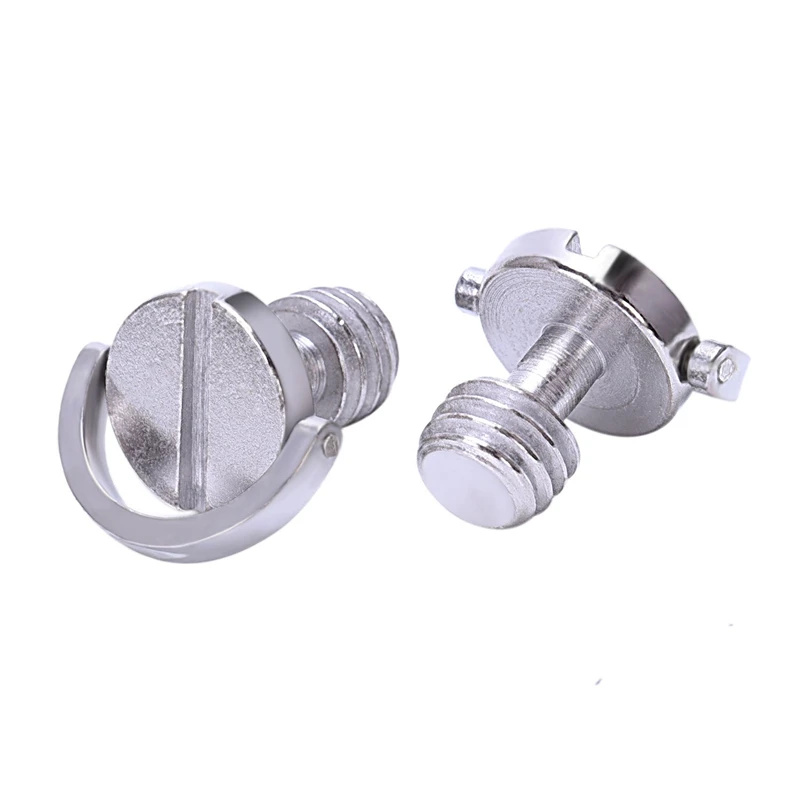 

Longer Shaft D-ring Screw 3/8 inch-16 Thread Camera Tripod Quick Release Fixing Screw Adapter (Pack of 2)