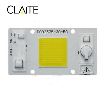 

CLAITE 30W 50W Warm White/White LED COB Chip Light For Downlight Panel Flood Light Source AC180-260V