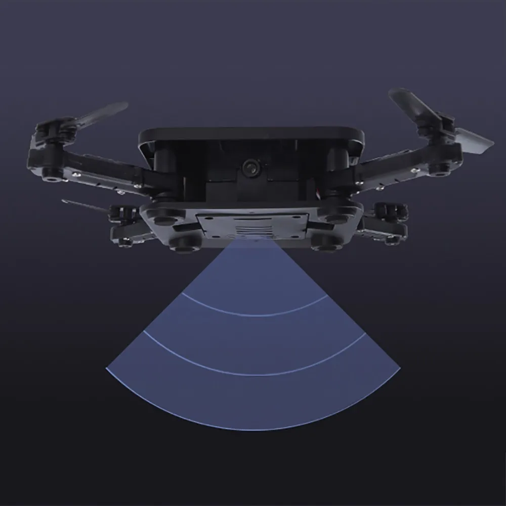 Складной Радиоуправляемый Дрон WIFI FPV с 2 мегапиксельной HD камерой режим удержания