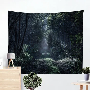 

Tree Tapestry Wall Hanging Green Grey Living Room Decorative Boho Bohemian Tapestries Picnic Camping Sheet Table Cloth Cover