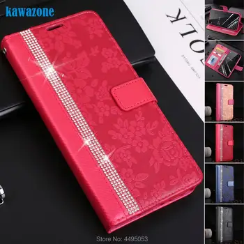 

for Samsung J3 J5 A3 A5 2017 Pro S6 S7 Edge Phone Coque Cover Case for Samsung Galaxy s7edge S9Plus With Jewelled Flip Wallet