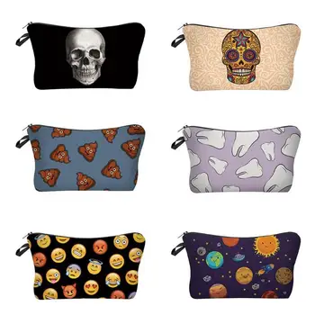

Women Expression Print Clutch Cosmetic Storage Pouch Makeup Toiletry Bags