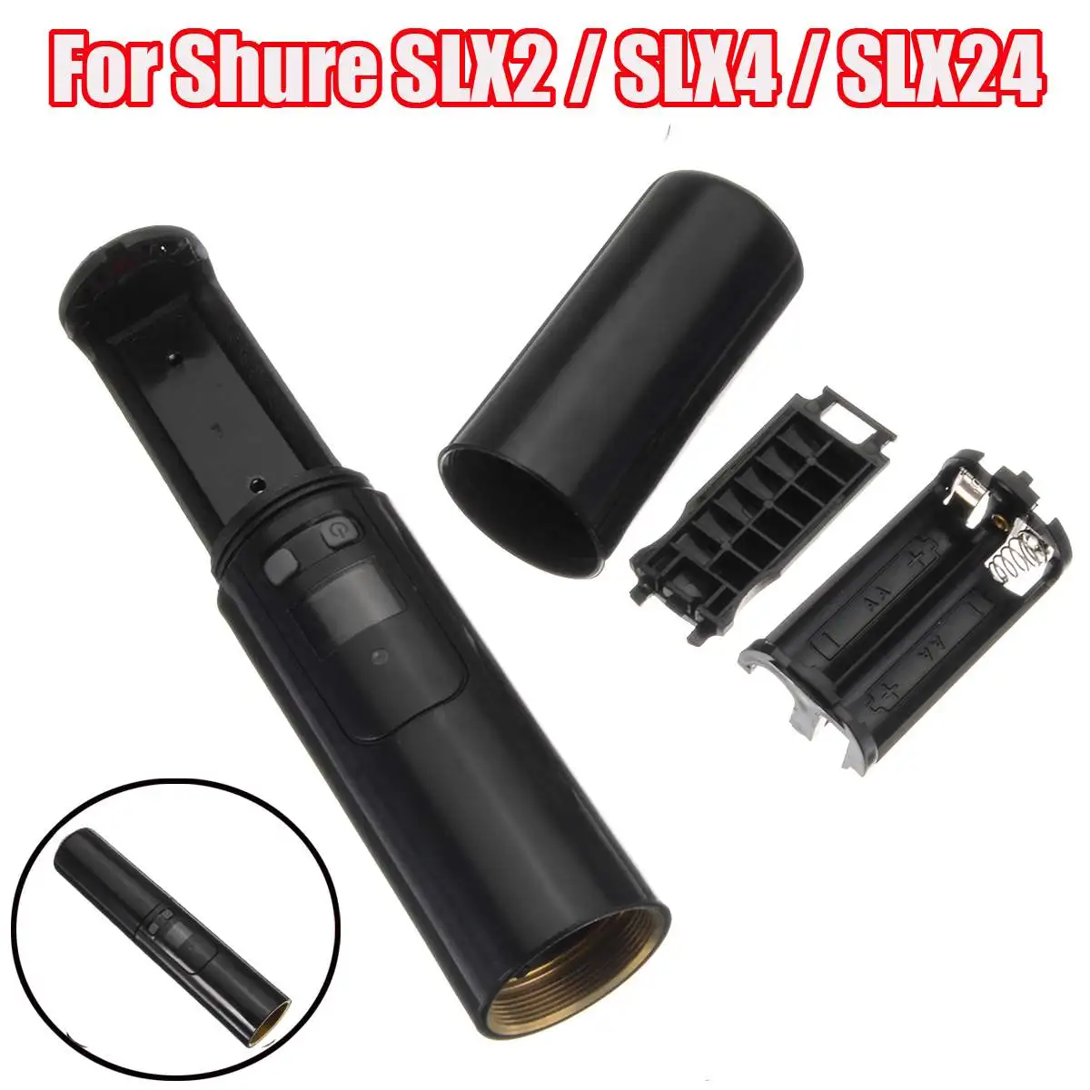 

New Wireless Microphone Handheld Body Shell Cover For Shure SLX2 / SLX4 / SLX24 Handset Microfone Accessory 160mm*37mm