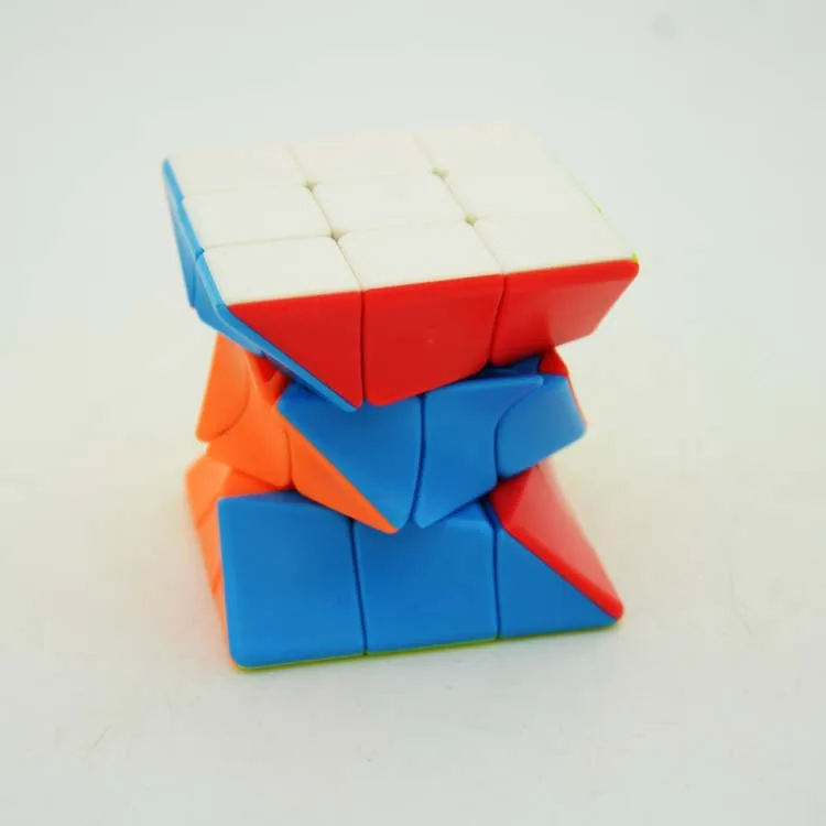 Fanxin 3x3 кручение волшебный куб цветной витой куб головоломка игрушка без наклеек Пазлы красочные Развивающие игрушки для детей