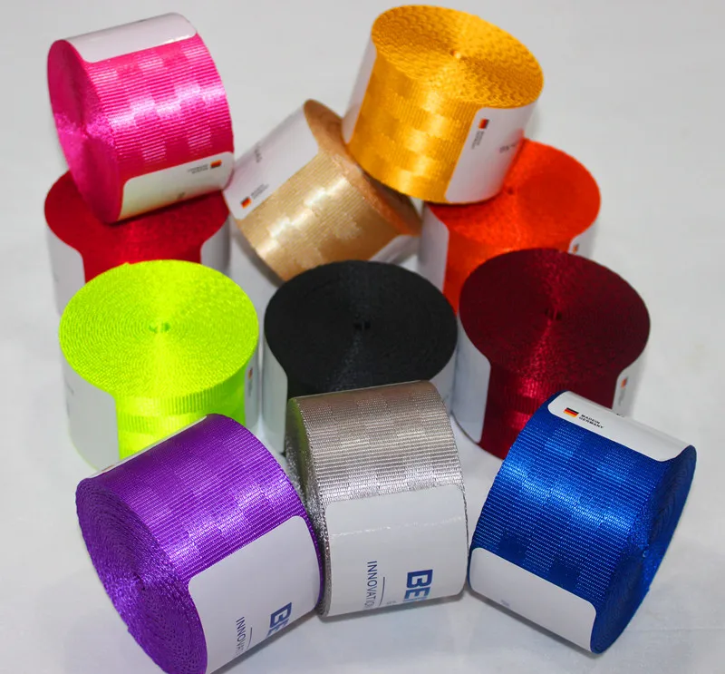 

Racing seat belt 4.8CM*3.8M car webbing fabric Harness SAFETY STRAP WEBBING accessories For Audi golf4 5 6 Ford focus