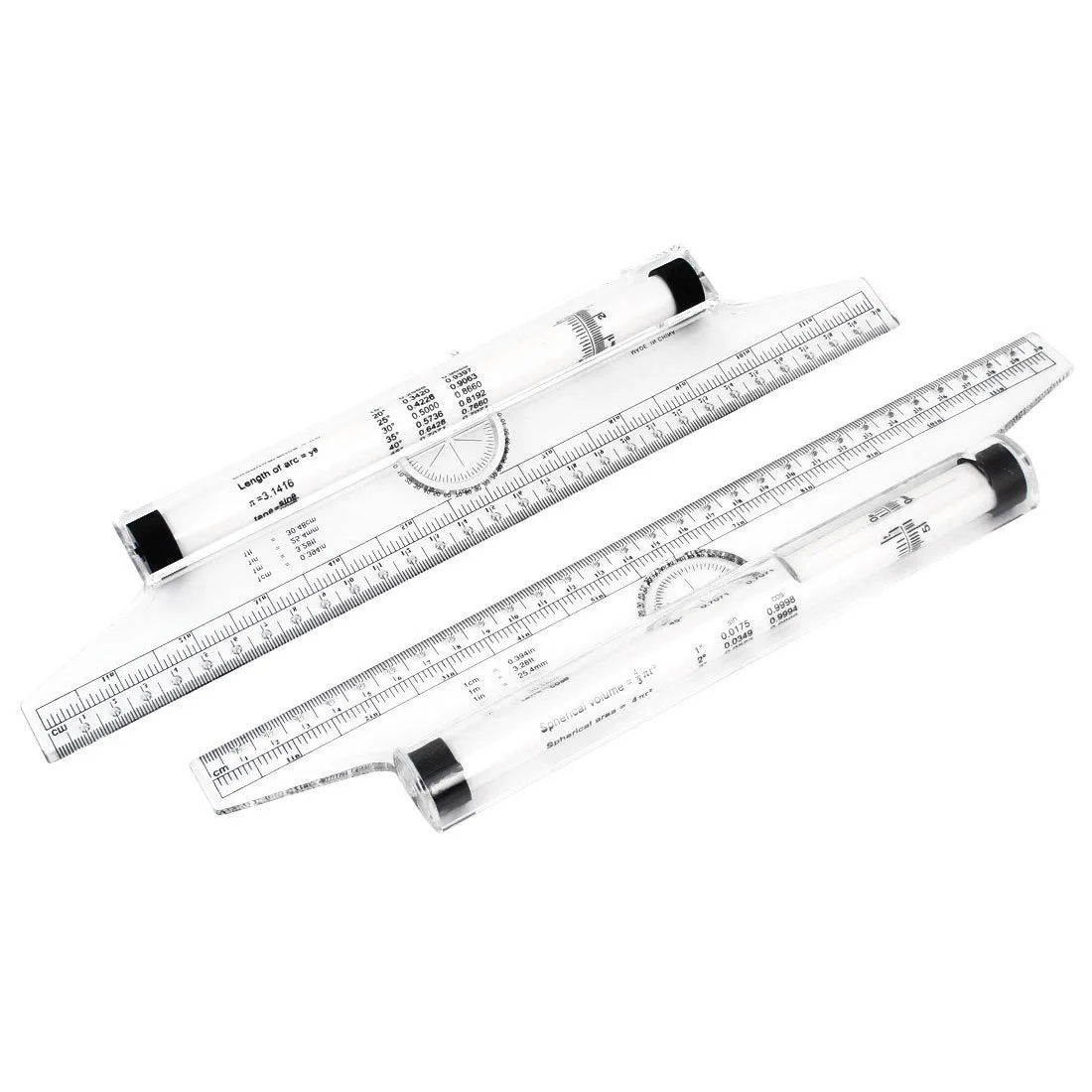 

Art Drawing Tool Squares Angle Parallel Line Rolling Ruler 30 cm 2 pieces