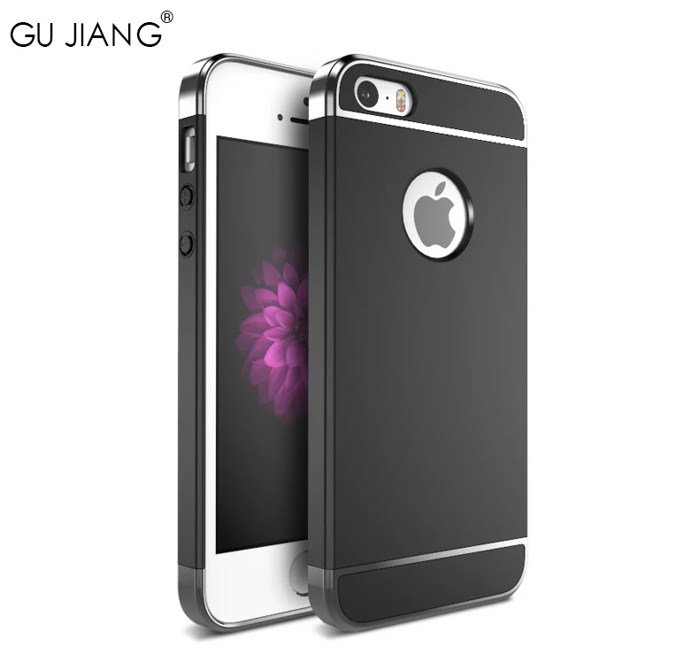 GU JIANG фирменный Стильный Классический чехол 3 в 1 для iPhone SE iphone 5 роскошный с