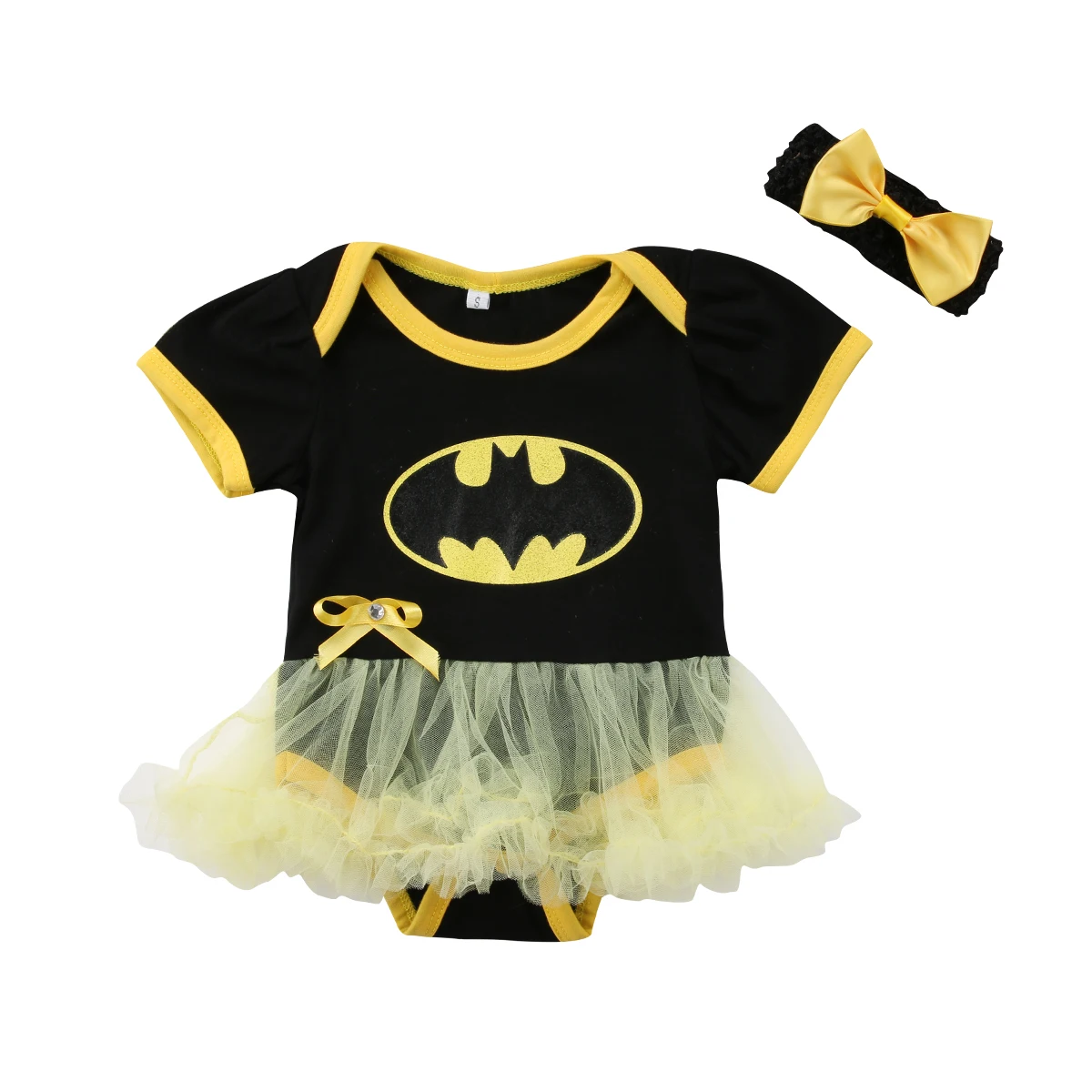 2019 New Batman Cartoon Cotton Kids Girls Clothes Jumpsuit Tutu Batman Baby Girls Rompers Baby