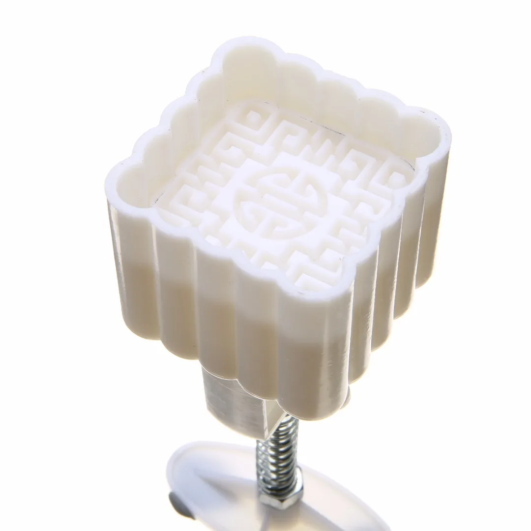 

8 Stamps Square Moon Cake Mold Plastic Mooncake Pattern Mould White Set Mooncake Decor DIY Tool