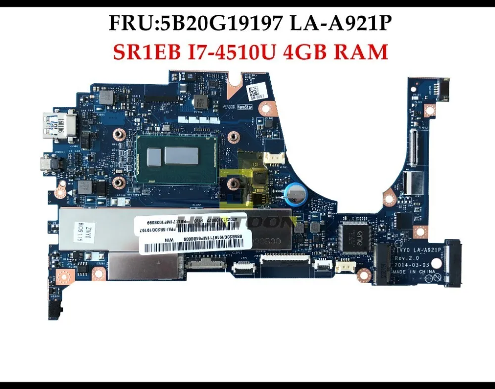 Оптовая продажа FRU:5B20G19197 материнская плата для ноутбука Lenovo Yoga 2 13 ZIVY0 LA A921P SR1EB I7 4510U