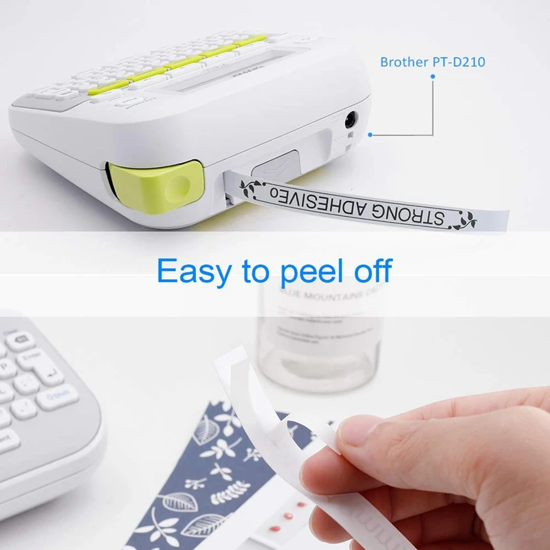 Hanseo P touch ленты 12 мм x 8 м TZe 232 Совместимость с Brother Touch ламинированные Красное на