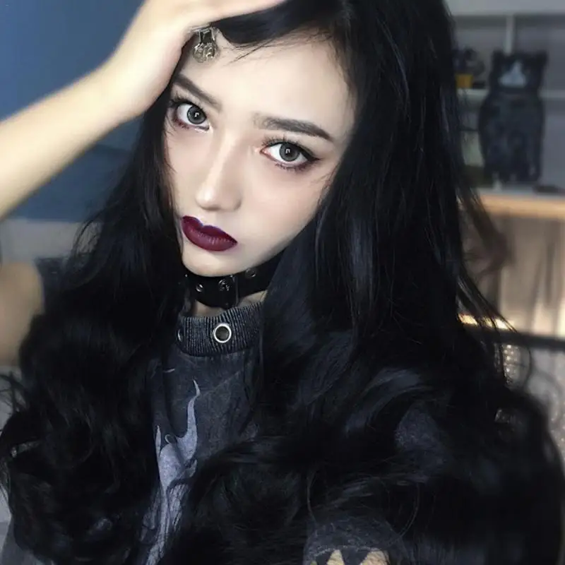 

Wig Front Lace Wig High Temperature Wire Wig Africa Europe And America Female Black Big Wave 24 Inches Hair Styling Tool