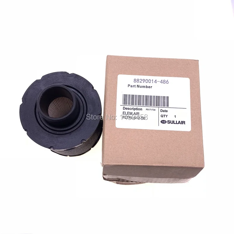 

Free shipping 2pcs/lot 88290014-486 OEM black rubber Sullair screw air compressor air filter catridge element spare part